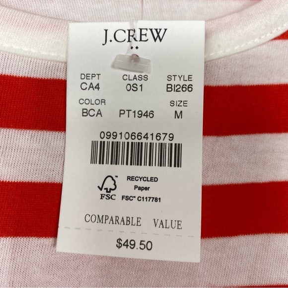 J Crew Factory Short-sleeve mixed-stripe T-shirt dress - Picture 4 of 6